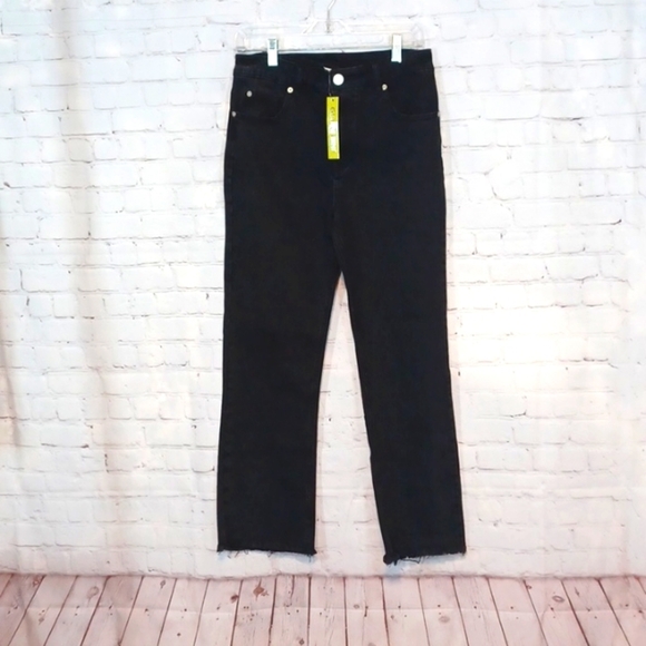 Gianna‎ Bini Black Fringed Jeans  30 28x38 - Picture 1 of 10